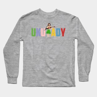 Ukulady Ukulele + Lady Long Sleeve T-Shirt